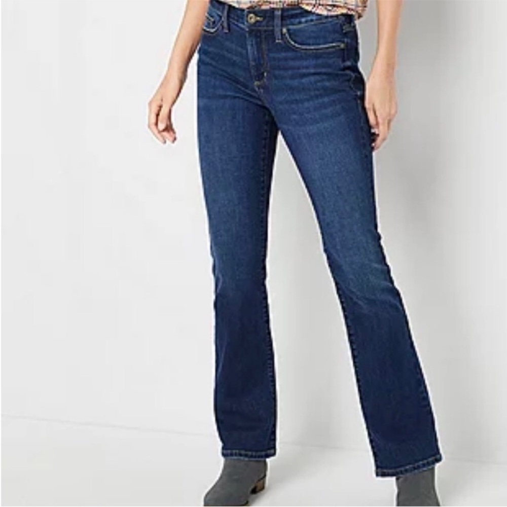 St. John's Bay Dark Wash High Rise Bootcut Leg Jeans - Size 14